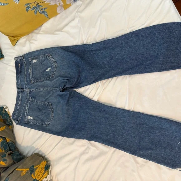 MOTHER Blue Distressed Boyfriend Jeans - Picture 3 of 10